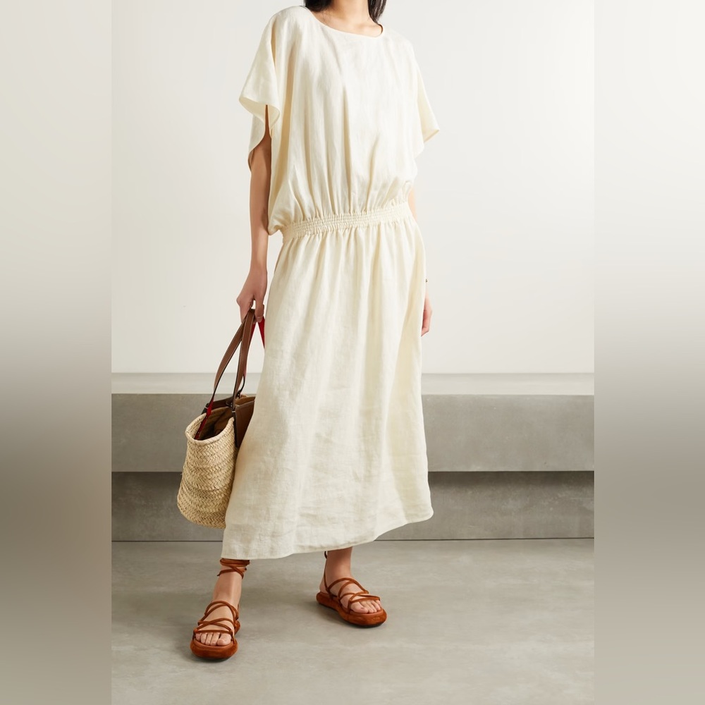 Offers Welcome!! NWT Tory Burch - Drop Waste Linen Dress - New Ivory